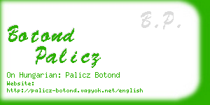 botond palicz business card